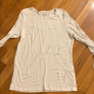 Long sleeve crew neck white Chico’s cotton shirt